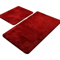 2 st Badrumsmattor Unoco - Röd