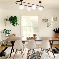 Abakus taklampa 4891 - Svart/vit