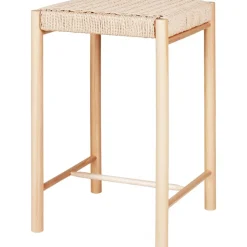 Abano barpall i trä med repsits