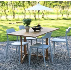 Abbe stapelbar matstol i plast - Grå