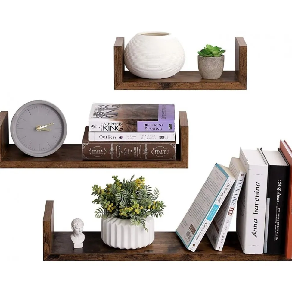 Abner vägghylla - Brun