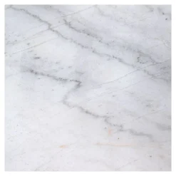 Accent soffbord rund 85 - Vit marmor / svart underrede