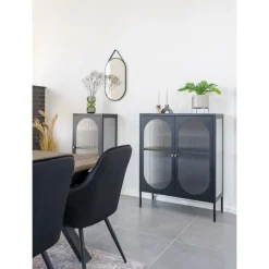 Adelaide vitrinskåp 90x110 cm - Svart