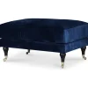 Adena Fotpall i mörkblå Sammet