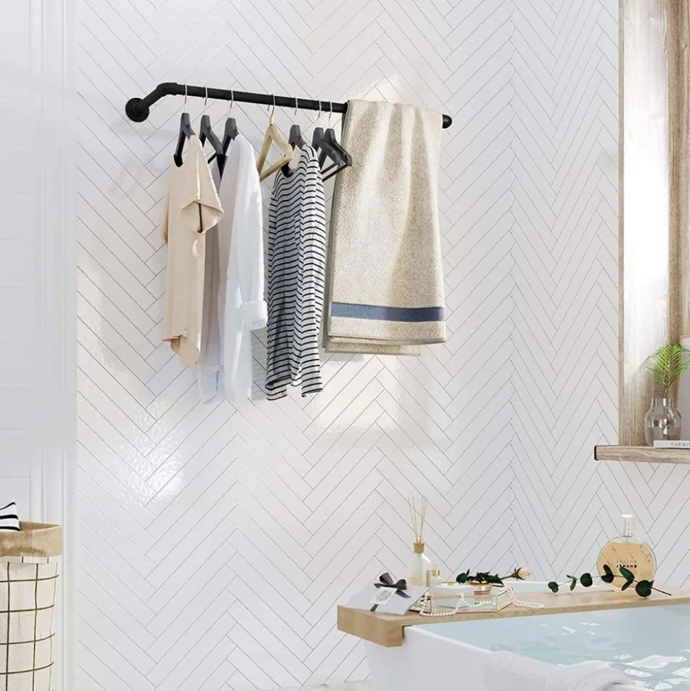 Adjutant klädstång, 2-pack - Svart