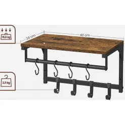 Agust hatthylla - Brun/svart