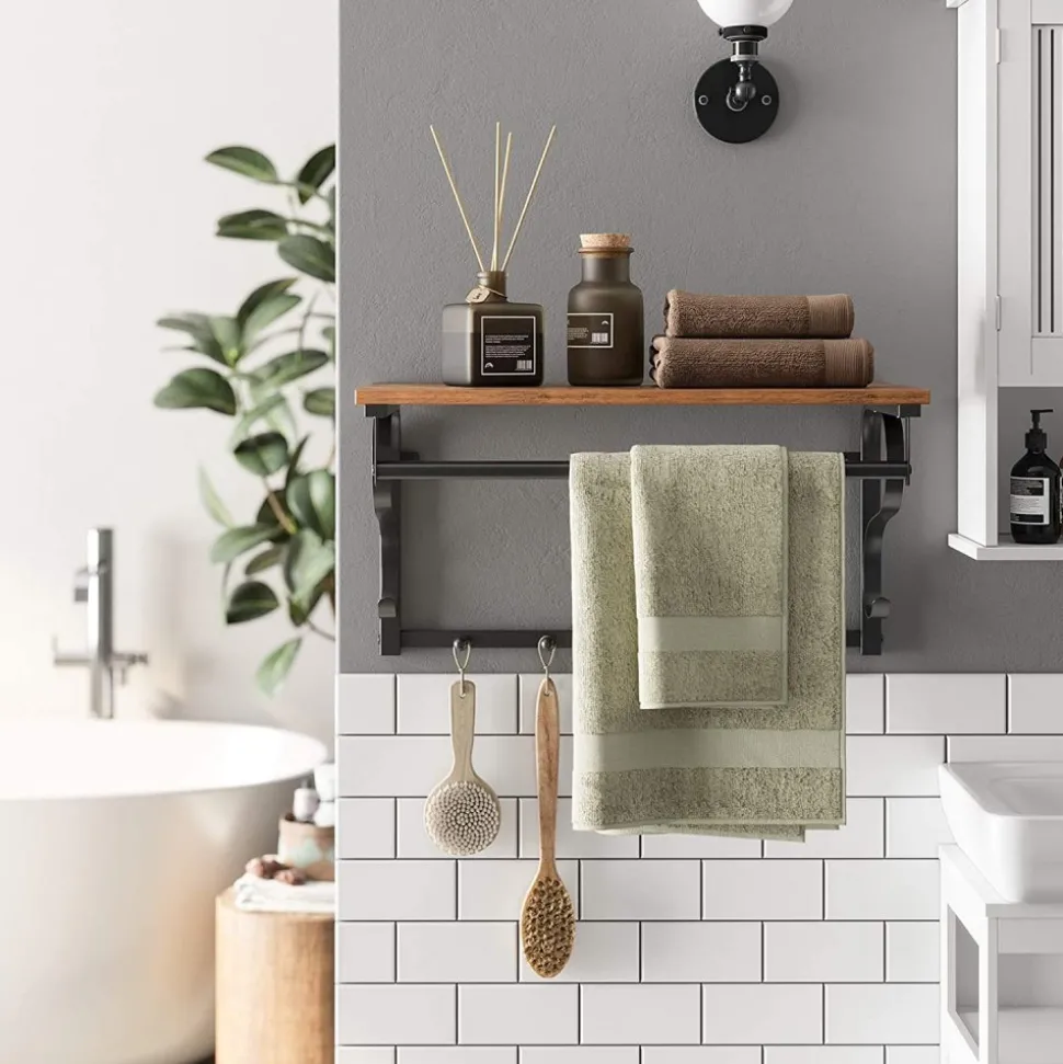 Aksel hatthylla - Brun/svart