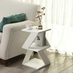 Albeni sidobord 30 x 30 cm - Vit