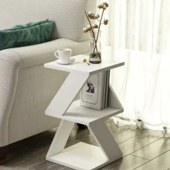 Albeni sidobord 30 x 30 cm - Vit