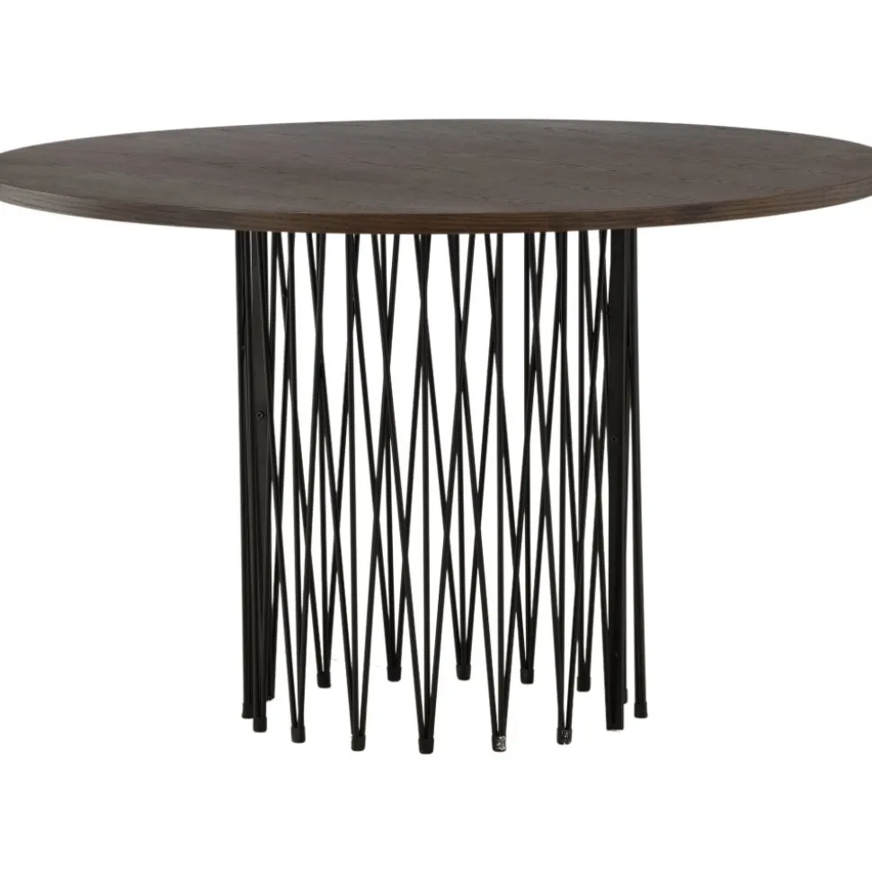 Alborga round matbord Ø120 cm - Svart/mocca