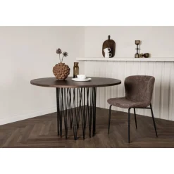 Alborga round matbord Ø120 cm - Svart/mocca