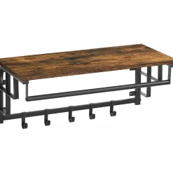 Aleksander hatthylla 66 cm - Brun/svart