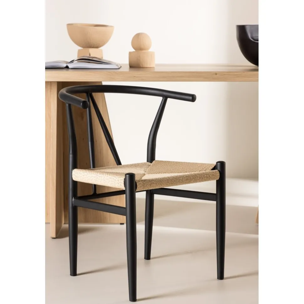 Alfons matstol - Beige/svart