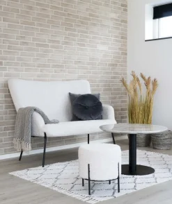 Alford Sittpuff - Lammskinn(Konstskinn)/svart + Textilrengöring för möbler