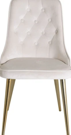 Alice Deluxe matstol - Beige/mässing