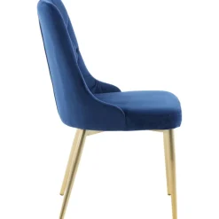 Alice Deluxe matstol - Blå/mässing