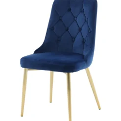 Alice Deluxe matstol - Blå/mässing