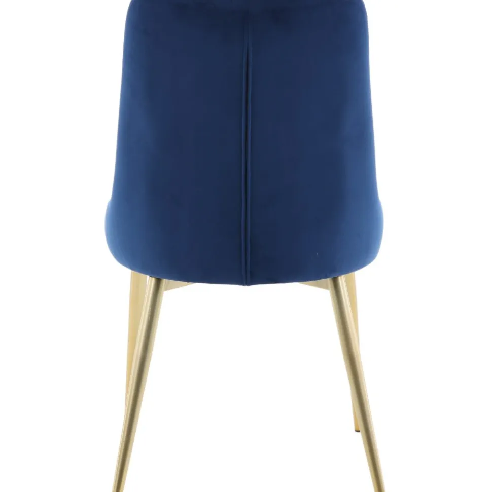 Alice Deluxe matstol - Blå/mässing