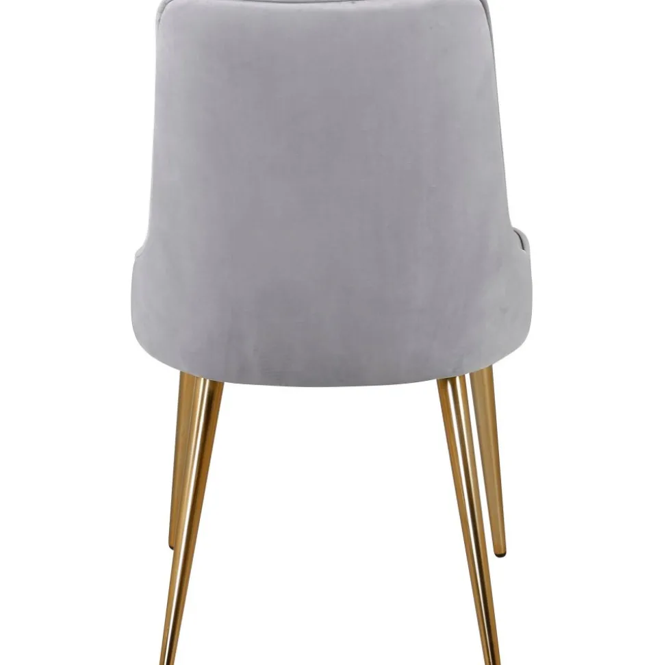 Alice Deluxe matstol - Ljusgrå/mässing