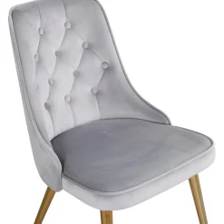 Alice Deluxe matstol - Ljusgrå/mässing