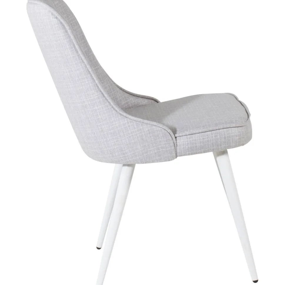 Alice Deluxe matstol - Ljusgrå/vit