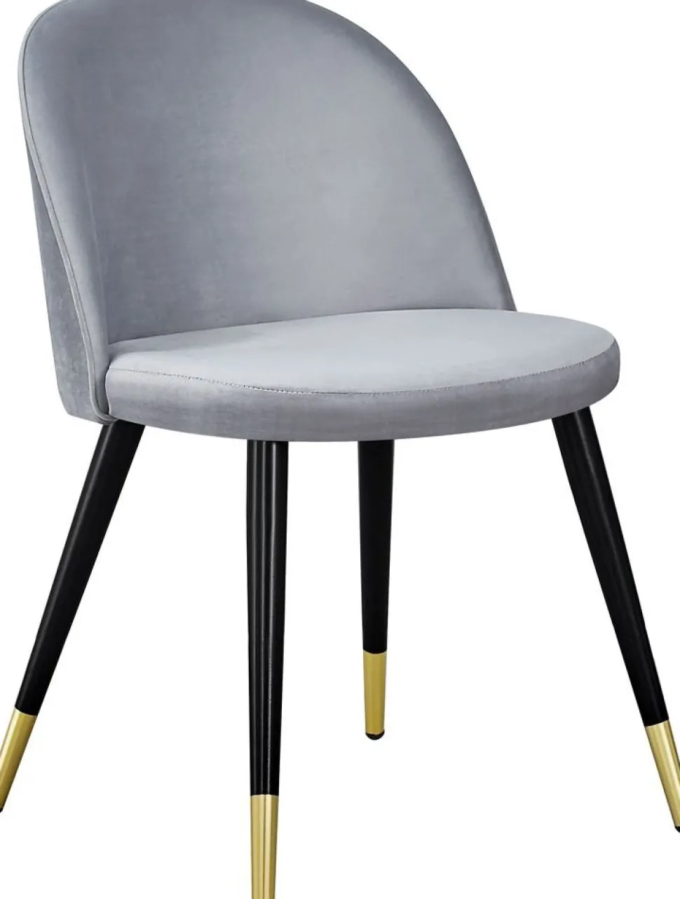 Alice matstol - Mässing/ljusgrå sammet