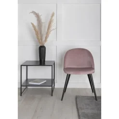 Alice matstol - Rosa/svart