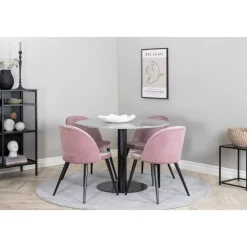 Alice matstol - Rosa/svart