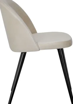 Alice matstol - Svart/beige sammet