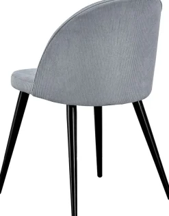 Alice matstol - Svart/ljusgrå manchester