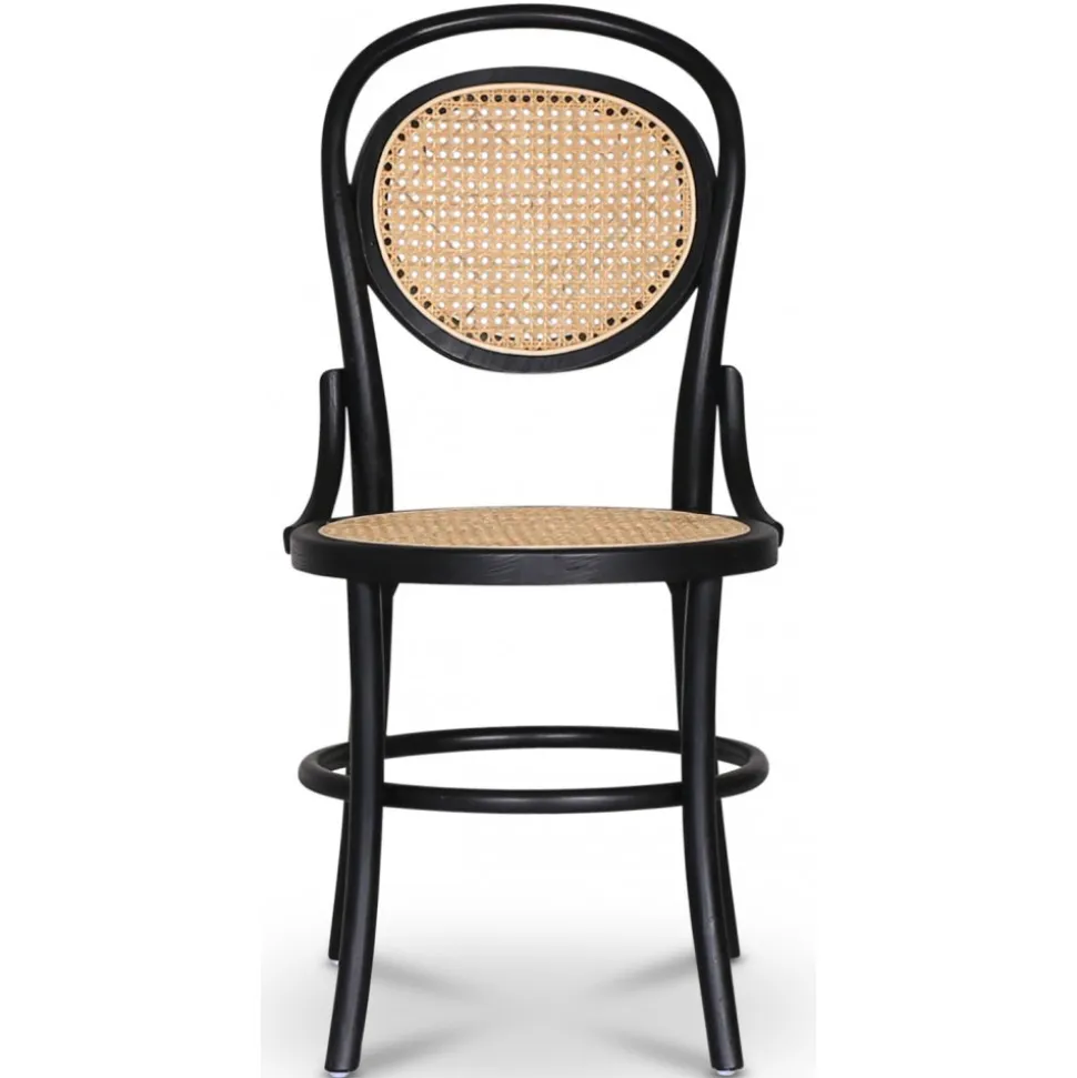 Alicia stol böjträ - Svart/rotting + Möbeltassar