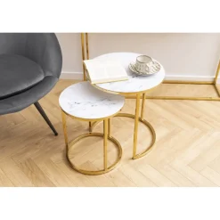 Alisma satsbord Ø35/45 cm - Vit