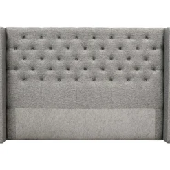 Almedal grå sänggavel med knappar - Valfri bredd