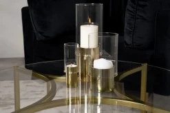 Alsjöholm soffbord Ø75 cm - Glas/mässing