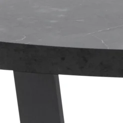 Amble soffbord Ø77 cm - Svart/svart marmor