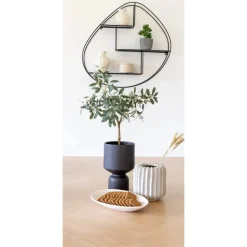 Amora soffbord med fiskbensmönster 120 x 60 cm - Ek/svart