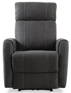 Anna elektrisk ställbar fåtölj i grå microfibertyg