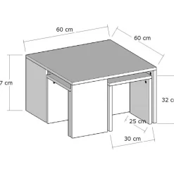 Annabelle soffbord-set - Safir ek