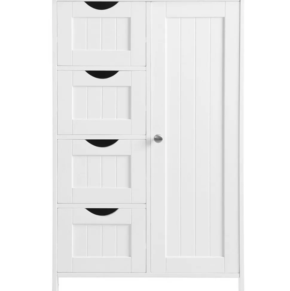 Annette förvaringsskåp - Vit + Möbeltassar