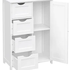 Annette förvaringsskåp - Vit + Möbeltassar