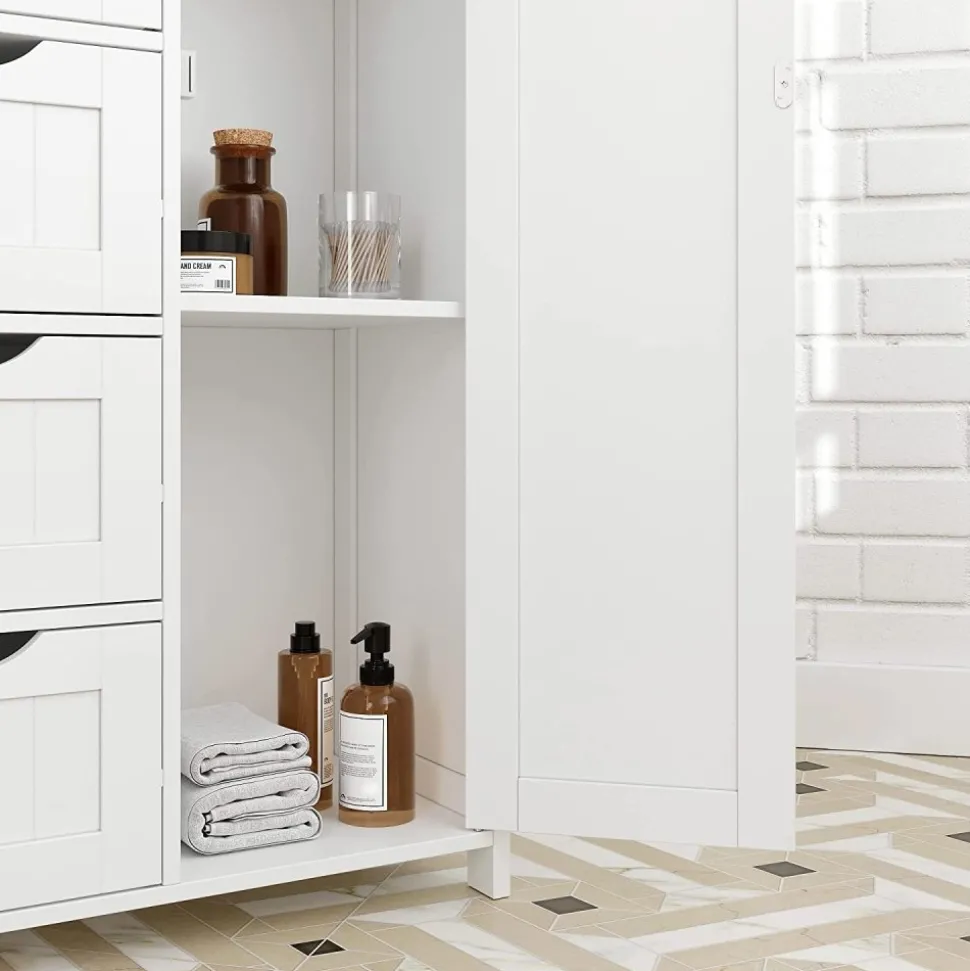 Annette förvaringsskåp - Vit + Möbeltassar