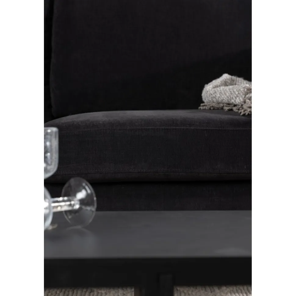 Antibes 2-sits soffa - Svart/Mörkgrå