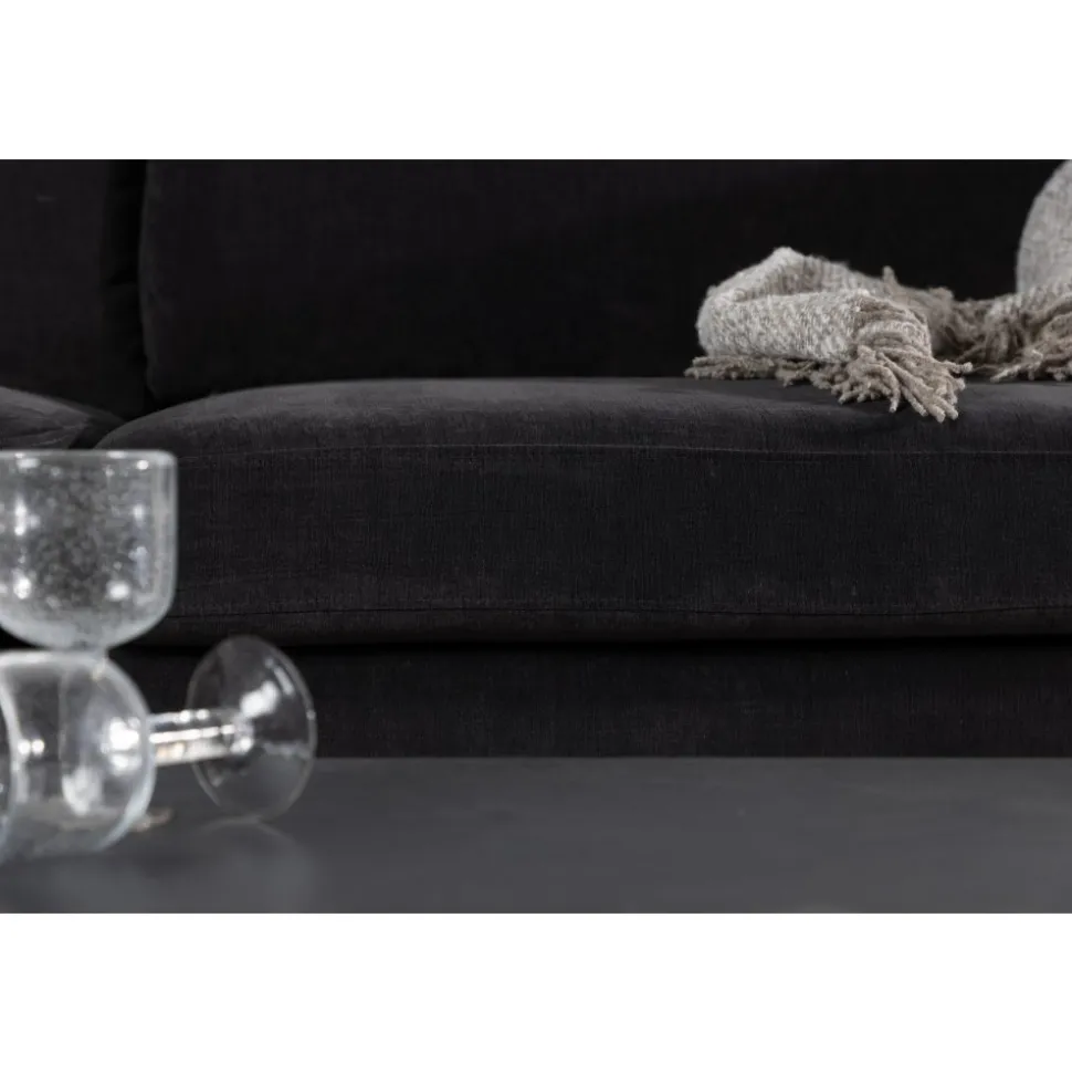 Antibes 2-sits soffa - Svart/Mörkgrå