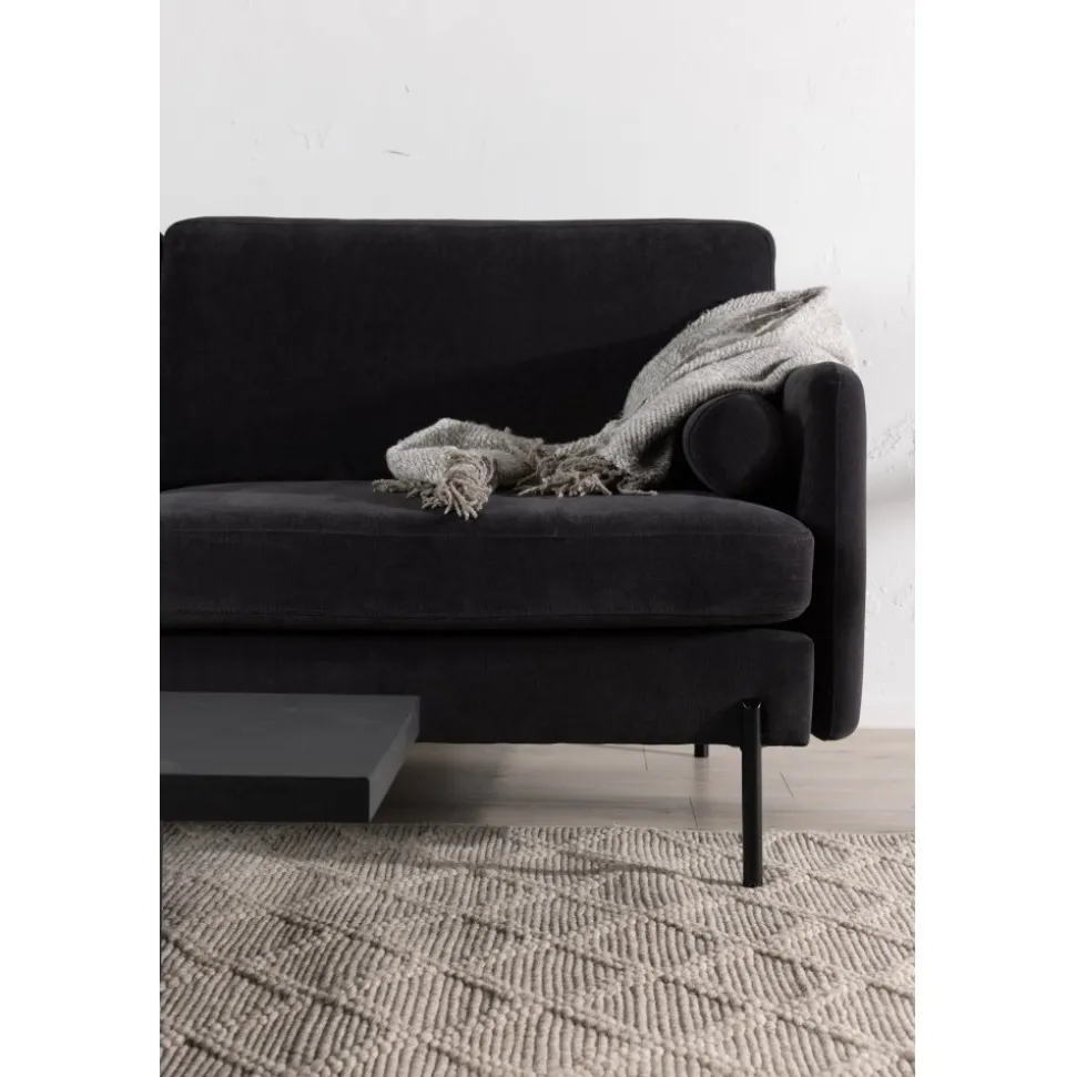 Antibes 2-sits soffa - Svart/Mörkgrå