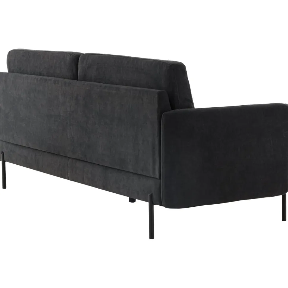 Antibes 2-sits soffa - Svart/Mörkgrå