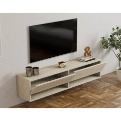 Arges TV-bänk - Travertin