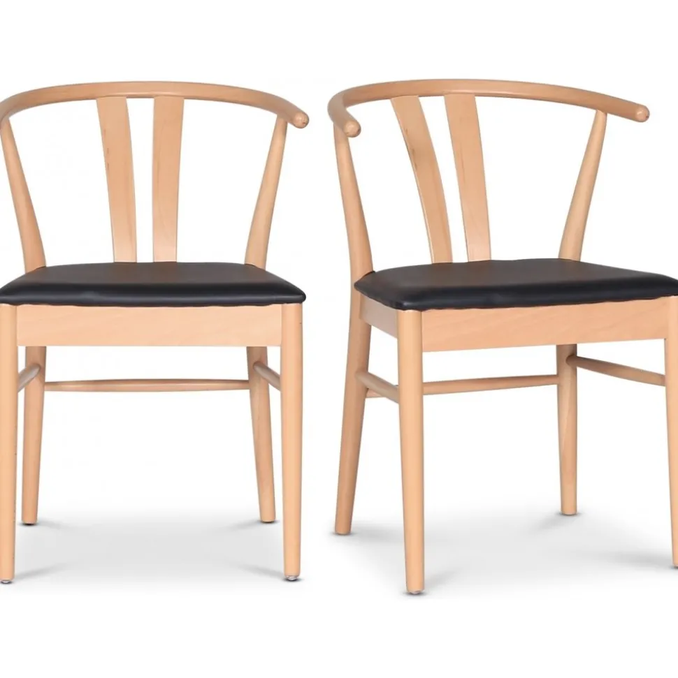 Astrid matstol med svart PU sits + Textilrengöring för möbler