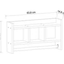 Asya vägghylla Antracit