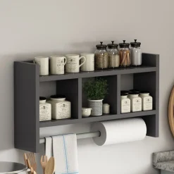 Asya vägghylla Antracit