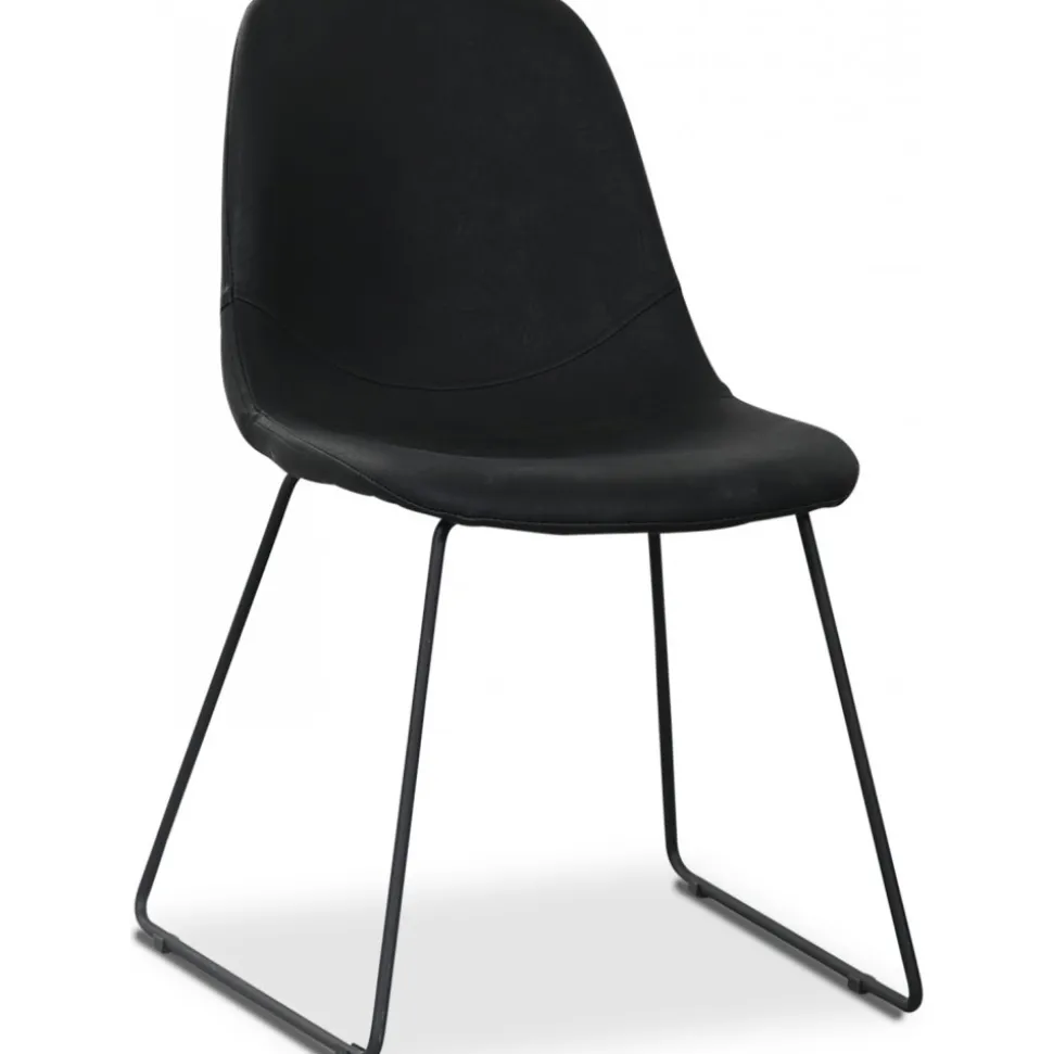 Atlantic sled stol i svart PU + Textilrengöring för möbler